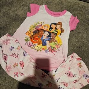 Disney Princess Floral Pink Pajama Set